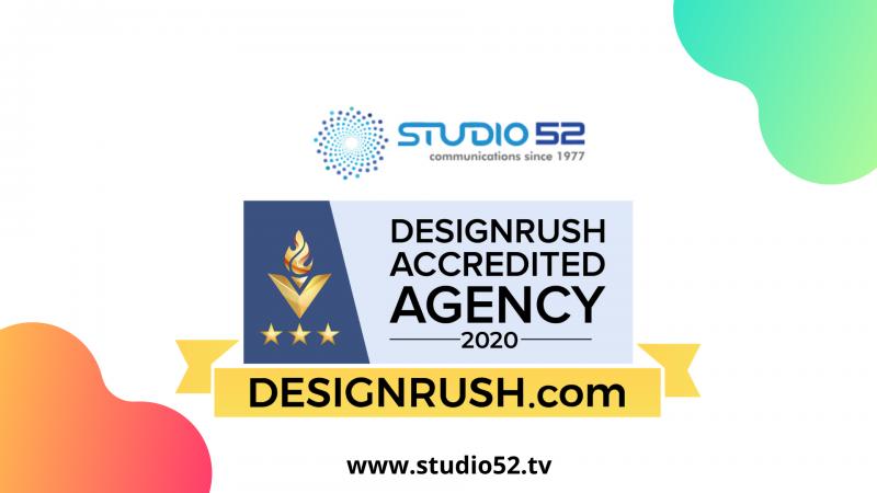 Studio52 received an Accredited Company badge by DesignRush