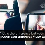 What is the difference between a video walkthrough and an enhanced video walkthrough