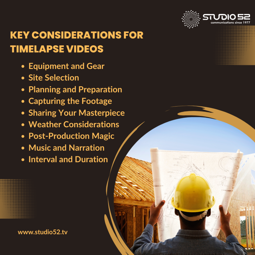 Key Considerations for TimeLapse Videos- Studio52