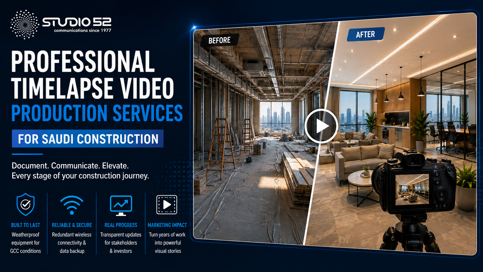 Professional Timelapse Video Production Services for Saudi Construction