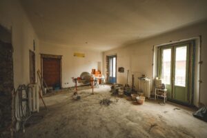 Interior of a room under renovation
