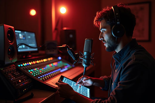 Audio recording studio